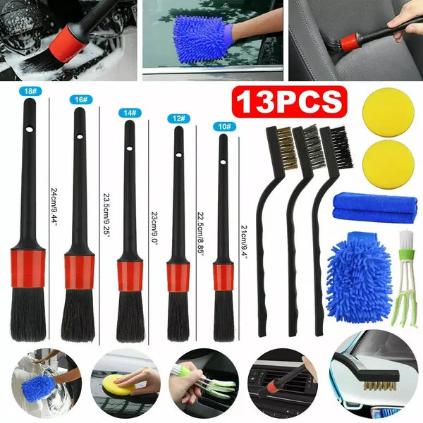 DriveEra DetailPro™ Brush Set – Car Interior & Exterior Cleaning Kit