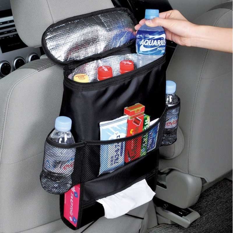 Autositz-Organizer mit Thermo-Kühltasche & Aufbewahrungstaschen