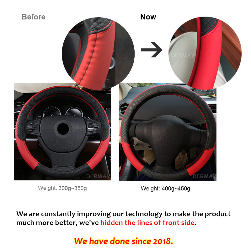 DriveEra GripLux™ Lenkradbezug aus Leder – Rutschfester Komfort & Stil