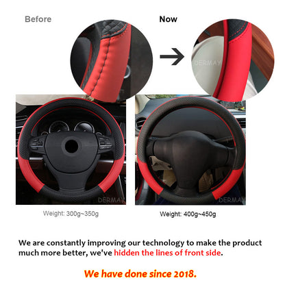 DriveEra GripLux™ Lenkradbezug aus Leder – Rutschfester Komfort & Stil