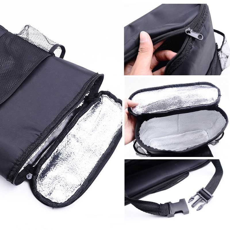 Car Seat Organizer with Thermal Cooler Bag & Storage Pockets