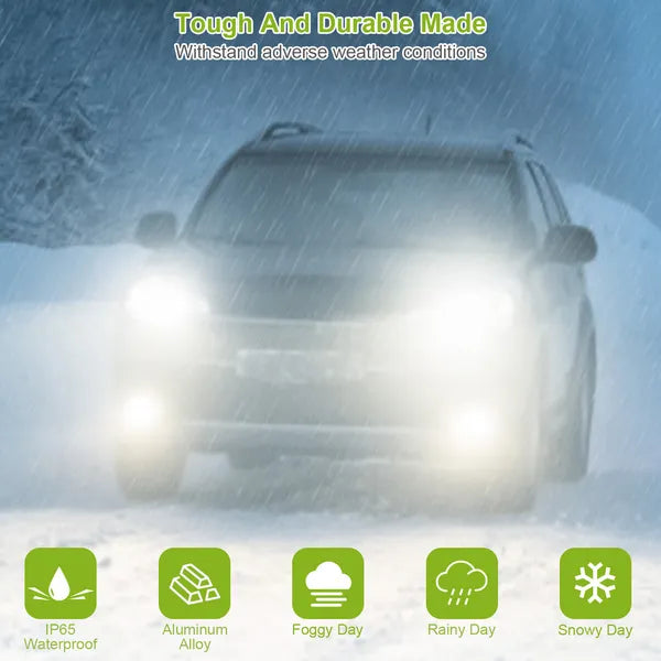 DriveEra UltraBeam™ LED Fog Light Bulbs (2-Pack) – Super Bright 100W