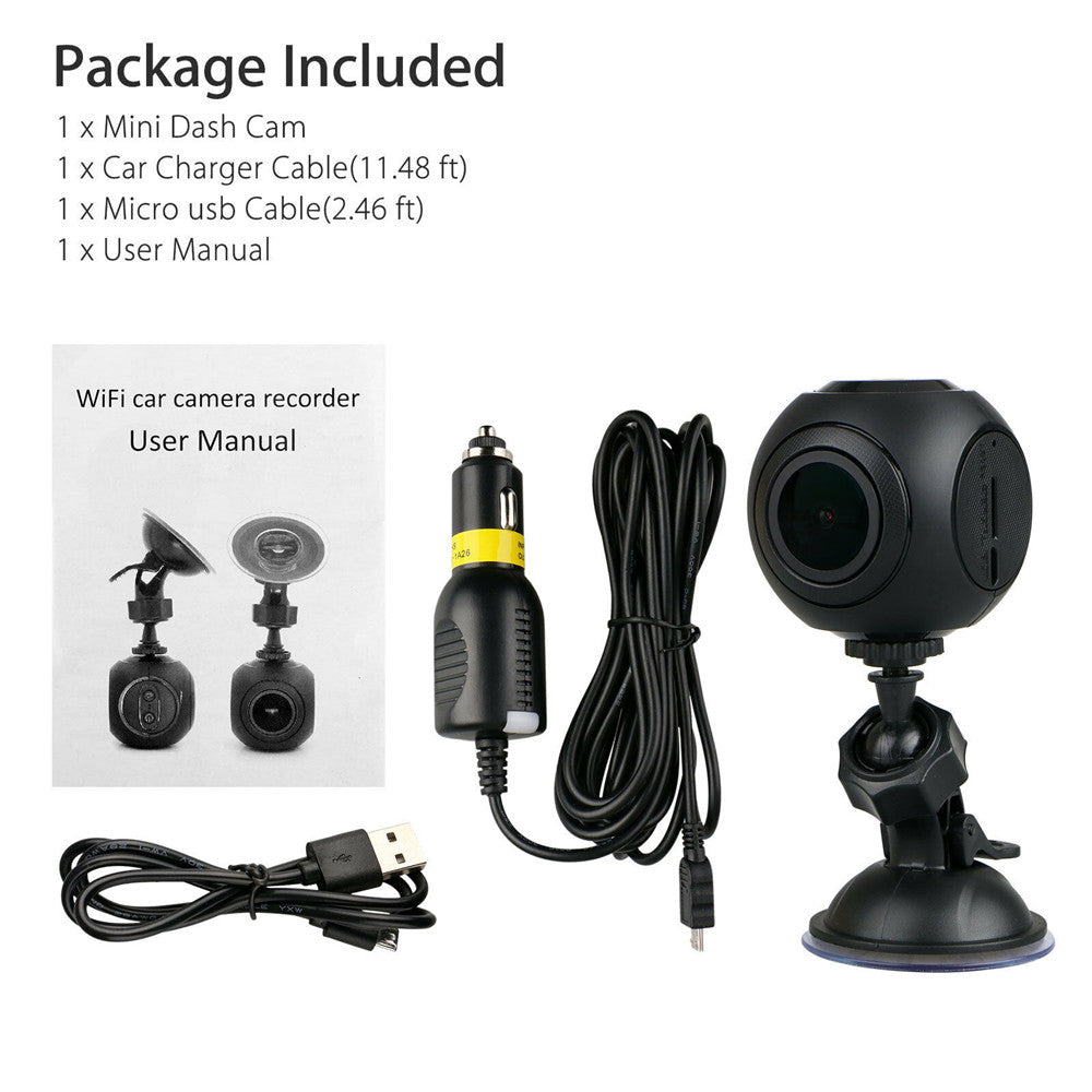 Mini WiFi Dash Cam 1080P with Night Vision & G-Sensor