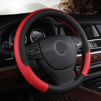 DriveEra GripLux™ Lenkradbezug aus Leder – Rutschfester Komfort & Stil