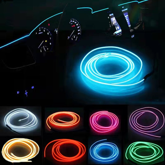 DriveEra NeonGlow™ LED-Streifen für den Innenraum (6 m) – Ambiente-Beleuchtungsset für Autos